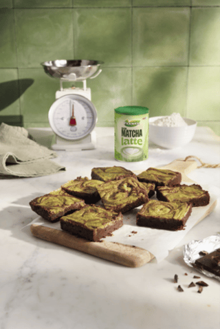 Matcha Latte Swirl Brownies